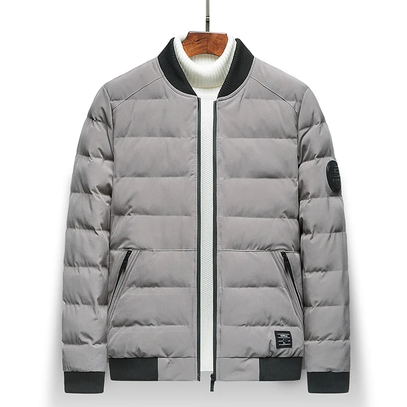 Куртка мужская зимняя с искусственным пухом парка брендовая теплая Повседневная