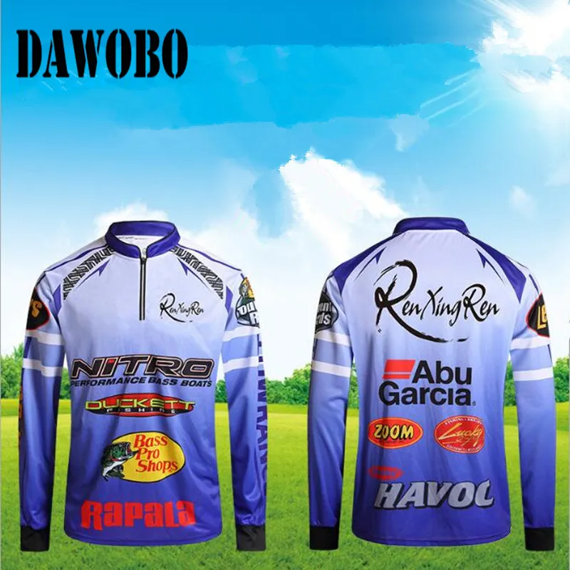 DAWOBO Quick Dry Fishing Clothing Long Sleeve Shirt Summer Quick-Drying Breathable Anti-UV Sun Protection Jacket | Спорт и