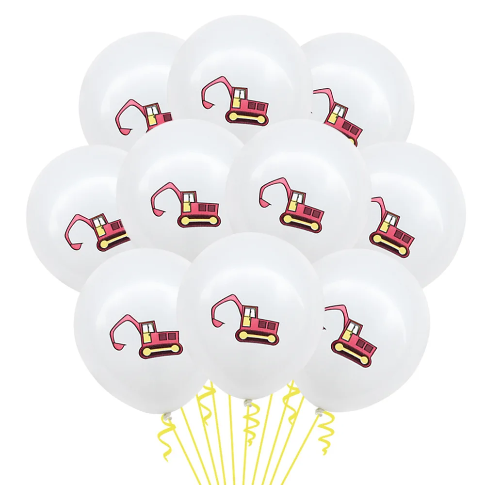 10 шт. Строительная техника экскаватор латексные воздушные шары на день рождения