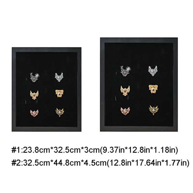 

Wooden Medal Show Frame Rack Coin Display Case Cabinet Badge Showcase Storage Holder Box