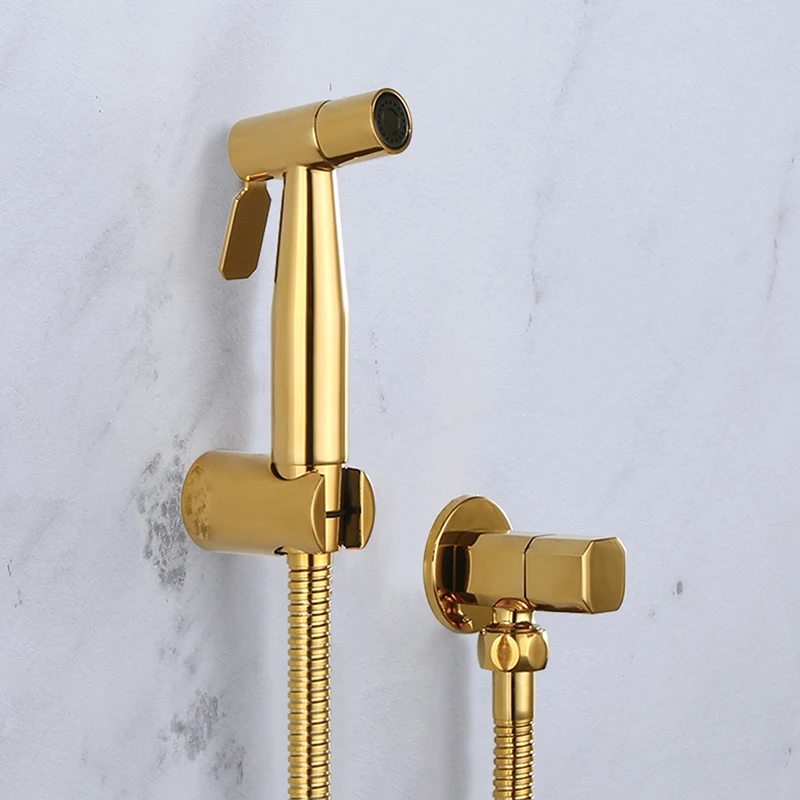 Смесители для унитаза латунный кран золотистого цвета душа и туалета насадка с