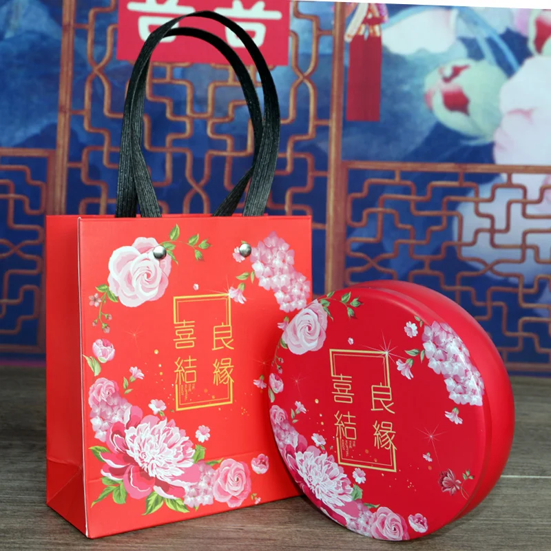 Новая модная металлическая коробка для конфет на день рождения свадьбы цветов