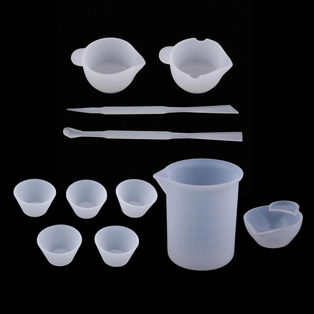 11x Силиконовая смола мерная чашка для смешивания шриры сделай сам ювелирные
