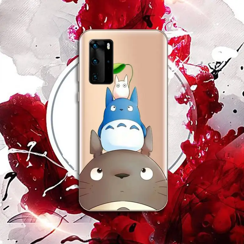 

Cartoon Ghibli Miyazaki Totoro Phone Case Transparent for Huawei P honor 8 10i 20 30 40 smart 2019