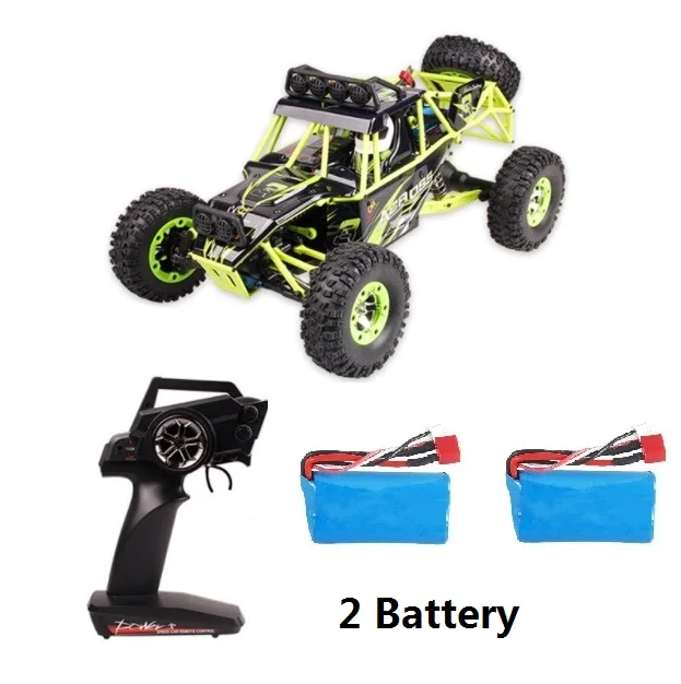 2 battery WLtoys 12428 RC автомобиль 4WD 1/12 2,4 г 50 км/ч высокоскоростной монстр грузовик радиоуправляемое Багги внедорожный обновленная версия VS A979-B - Цвет: 2 battery