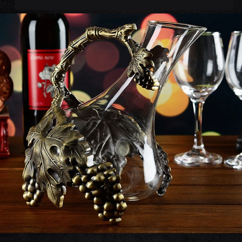 

Креативная Ретро графин из сплава в виде металлического стекла красное вино WAKEER винные аксессуары шейкер напиток графин для напитков посуд...