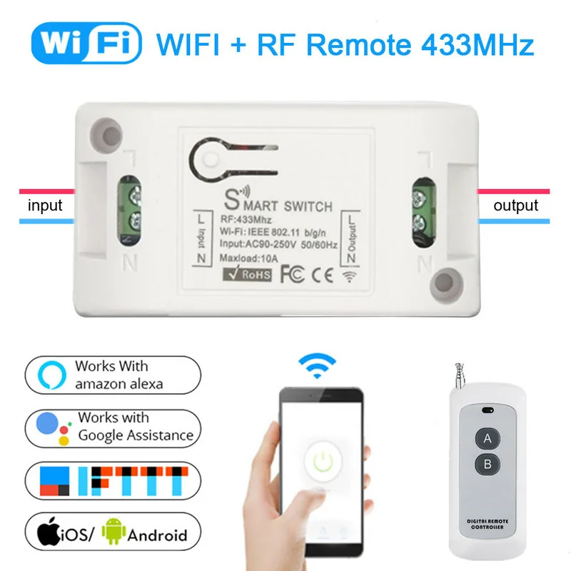 

Умный выключатель света с поддержкой Wi-Fi, 220 В, Alexa