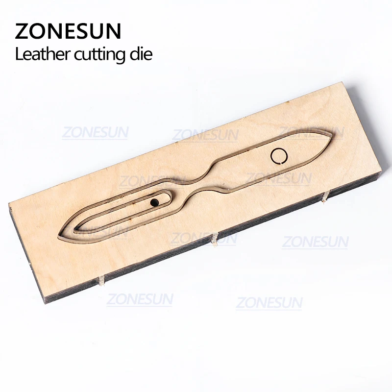 ZONESUN S002 изготовленный на заказ кожаный брелок для ключей высечки ручной работы