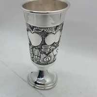top selling wine glass 925 pure silver fruits designed liquor cup wine glasses champagne goblets for wedding party bashes