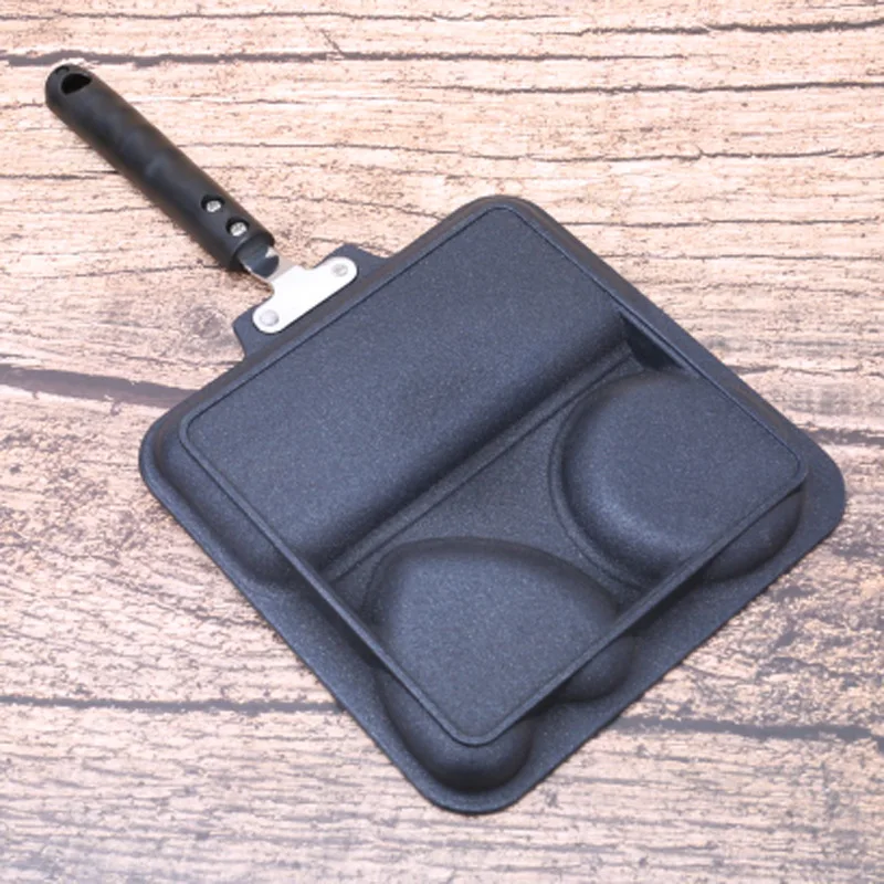 Кухонная сковорода с 3 отверстиями для яиц блинов стейков|Сковороды| |