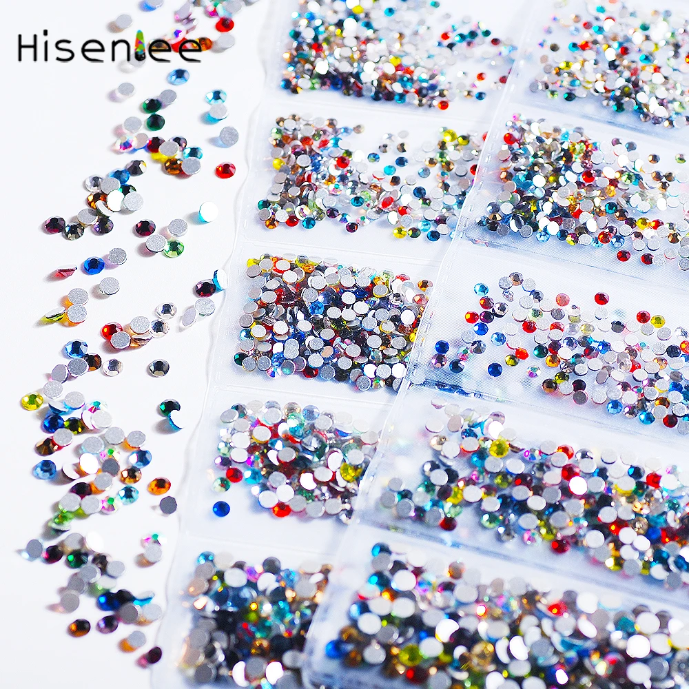 1728 шт. стеклянные стразы для ногтей 6 размеров | Красота и здоровье