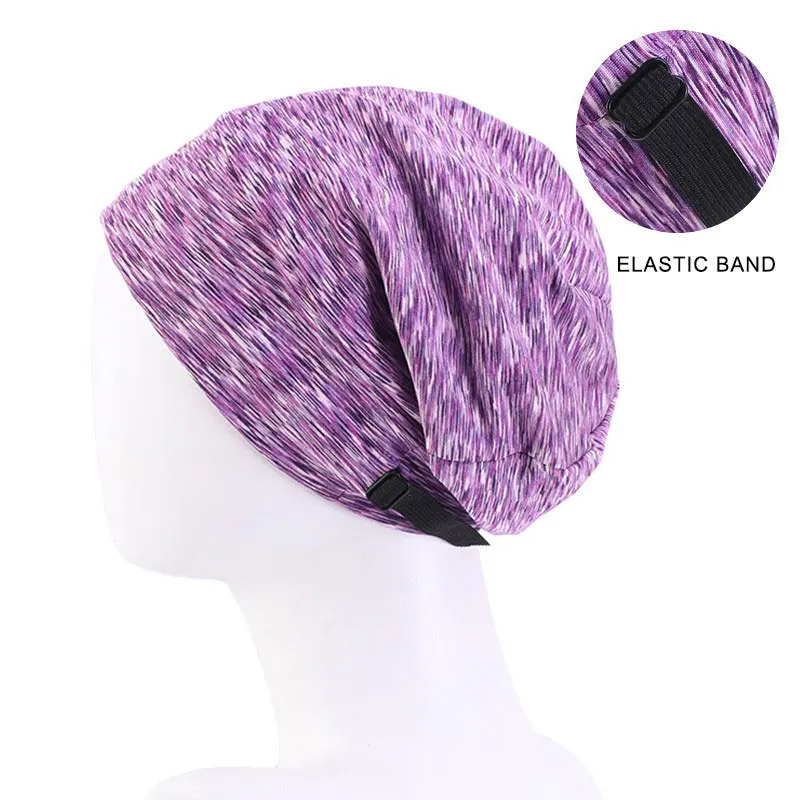 

Fashion Turban Hats Resuable Night Cap Yoga Hat Classic Muslim Bonnet Hats Sleep Hat Beautiful Head Cover Reversible Head Cover