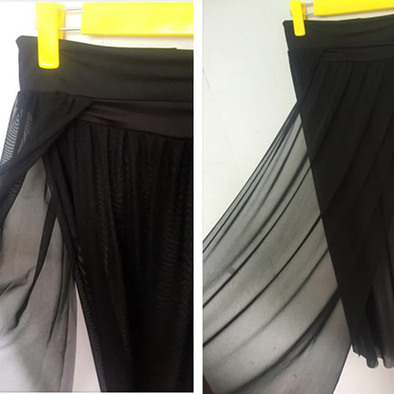 

Sexy Women Beach Tulle Skirt Elastic Waist Fashion Solid Summer Beach Bikini Cover Ups Long Skirts SEC88