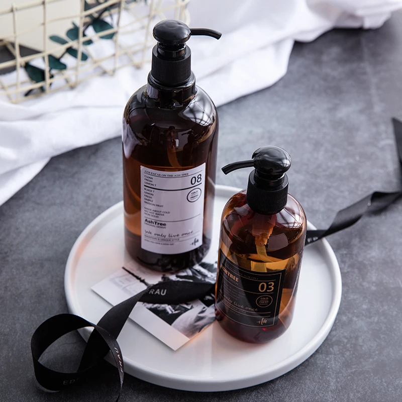 Коричневая многоразовая бутылка для ванны 250/500 мл