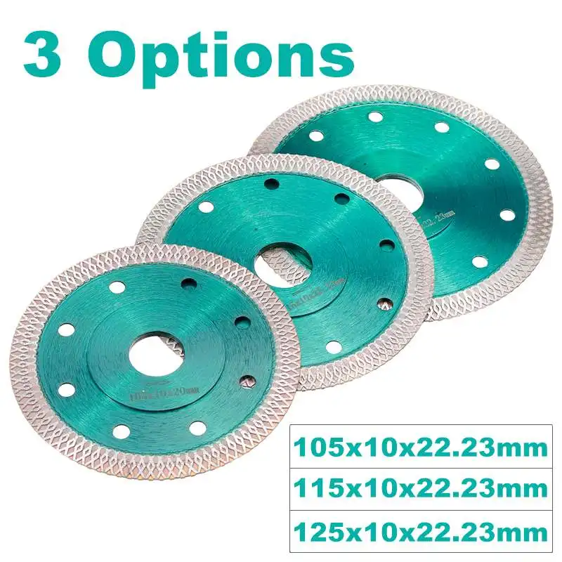 

105/115/125mm Green Diamond Saw Hot pressed sintered Mesh Turbo blade Cutting Disc Diamond Wheel for Porcelain Ceramic Tile