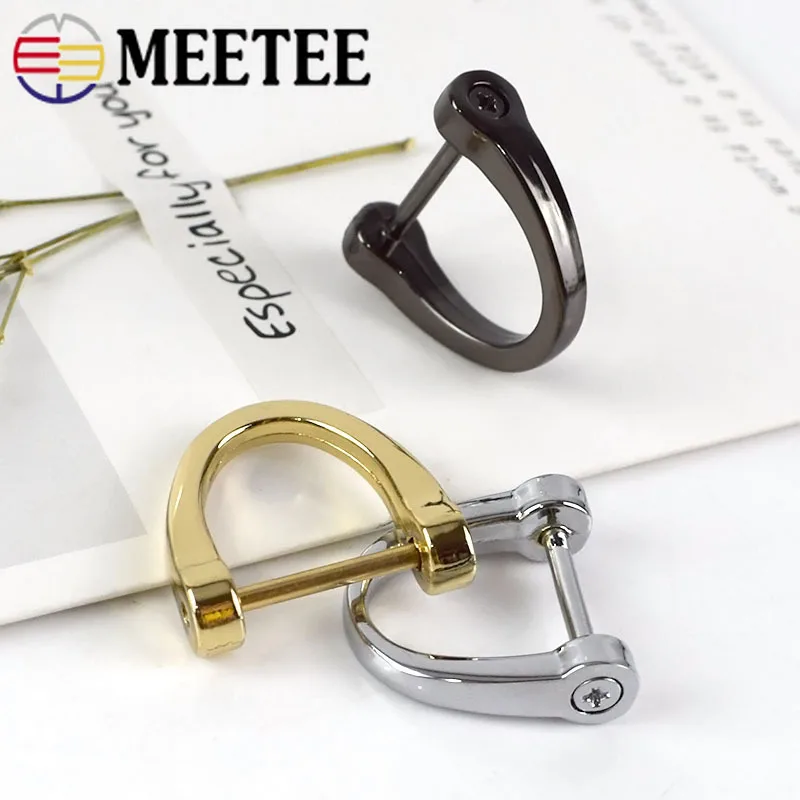Meetee 10/30 шт 16 мм металлический ключ D кольцо Пряжка подковы Ключи Подвеска Висячие