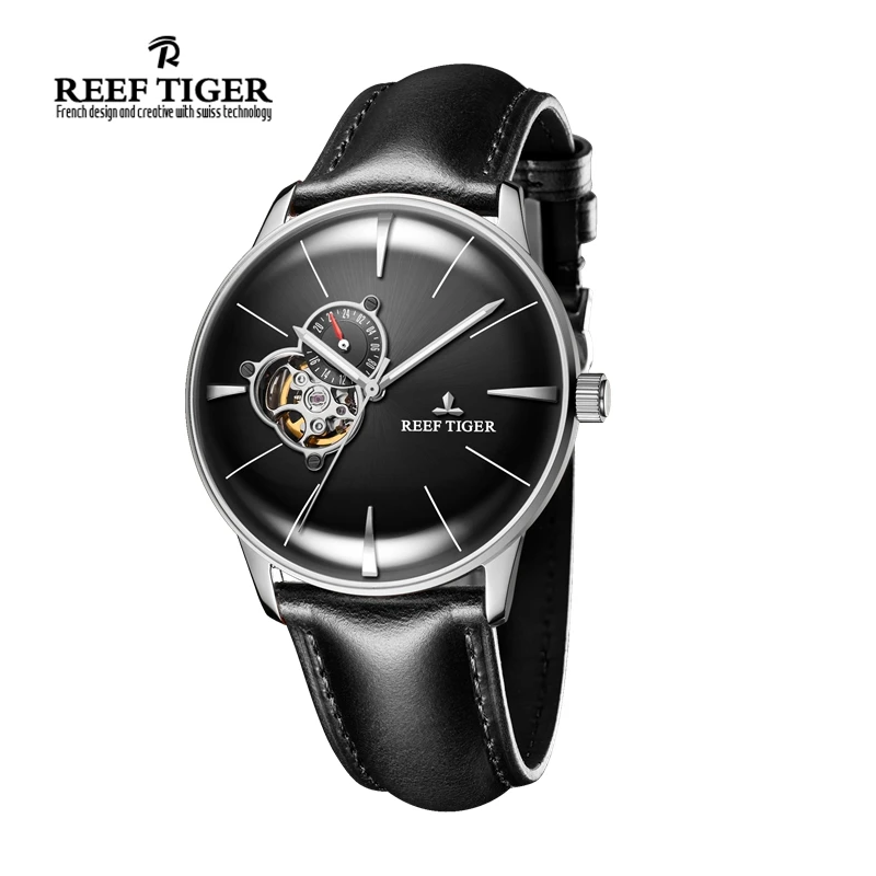 Новые Риф Тигр/RT мужские роскошные повседневные часы турбийон выпуклые с линзой
