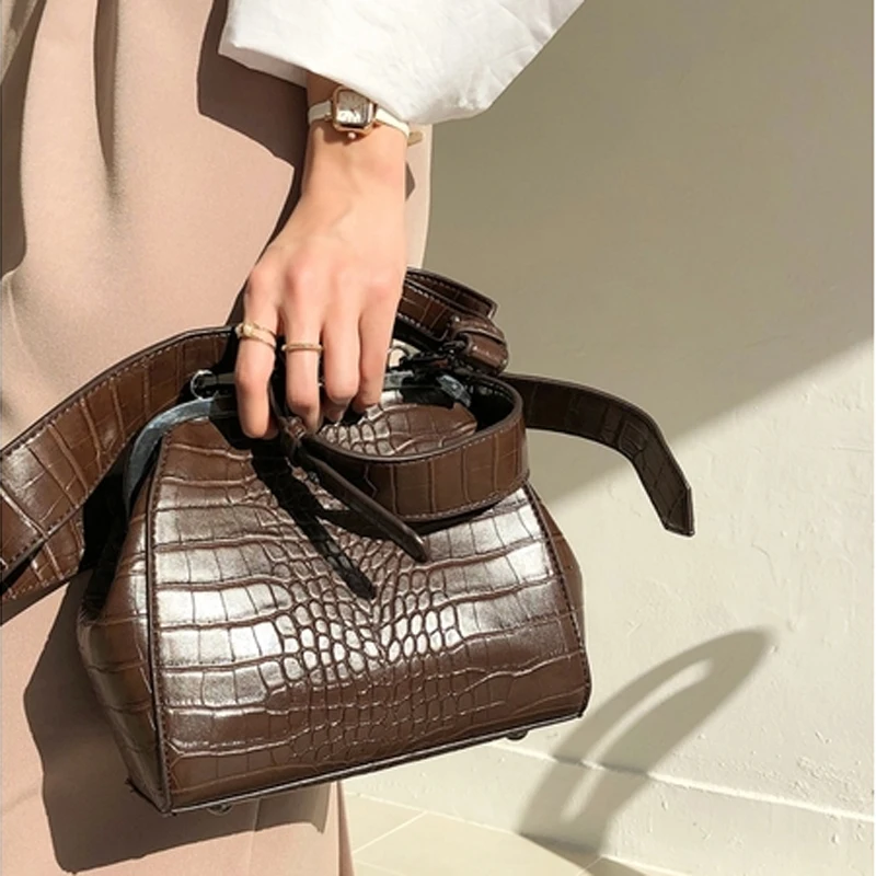 

PU Leather Alligator Lock Shell Bag Bags Women's Handbags Retro Vintage Women Shoulder Crossbody Bags free shipping