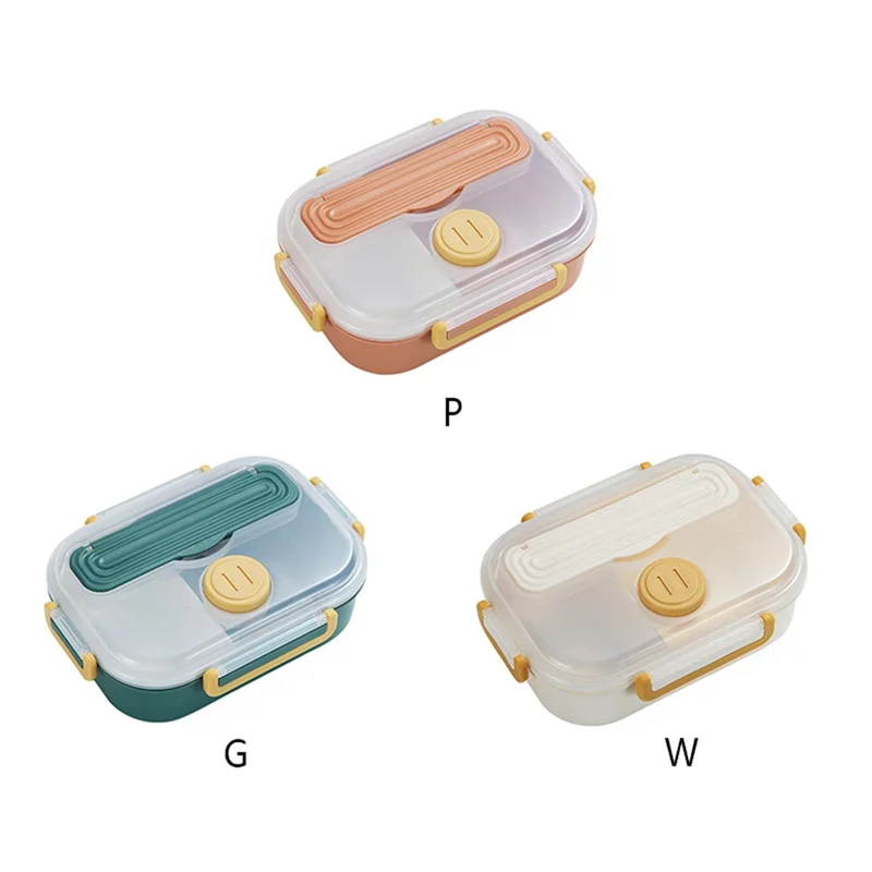 

ZL Plastic Lunch Box Portable Large-capacity Four-button Sealed Lunch Box With Independent Sauce Box