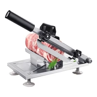 household food grade stainless steel manual lamb slicer frozen meat cutting machine beef herb mutton rolls cutter