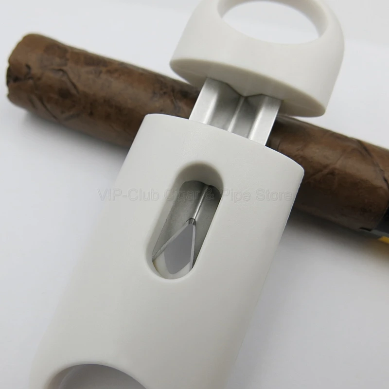 COHIBA пластик и нержавеющая сталь V Cut лезвие, нож для сигар Sigaar Zigarren инструмент для курения ручка гильотина для сигар