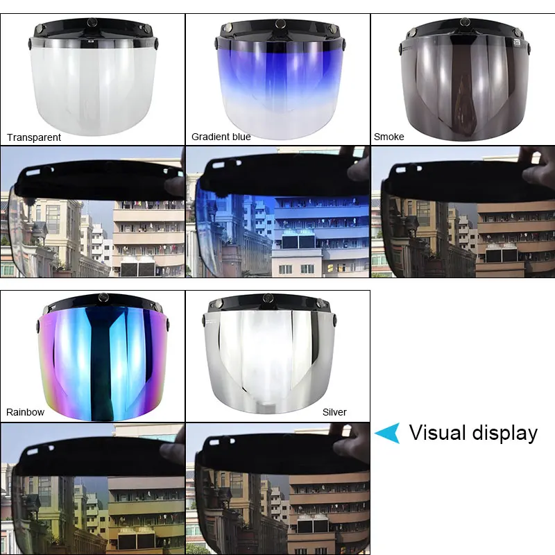 Защитный козырек для мотошлема rcycle ретро шлем с 3 защелками и открытым