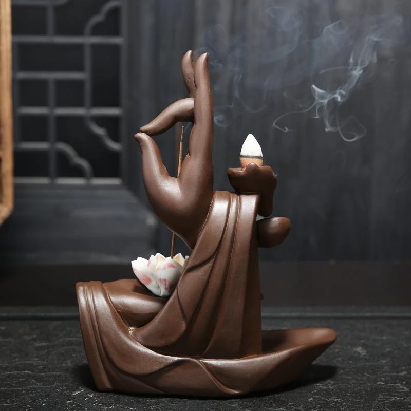 

Purple Sand Recirculation Backflow Incense Stove Incense Burner Waterfall Back Flow Aromatherapy Incense Burner for Home Office