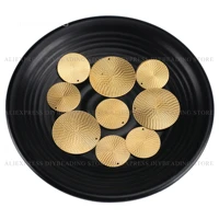 10 200 pcs brass spiral textured disk helix round plate figured flat blank circle disc coin stamping finding supply25mm 35mm