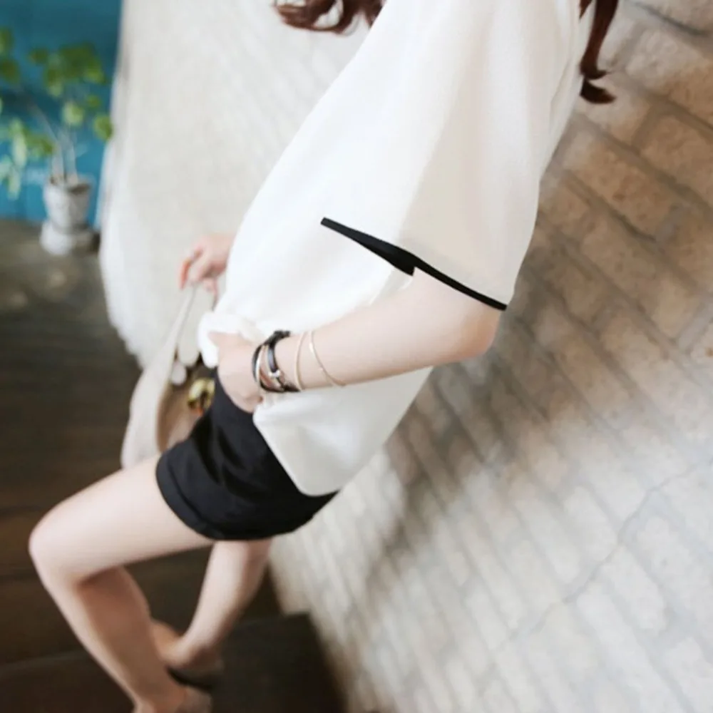 Простая белая футболка женские повседневные свободные топы для девочек футболки