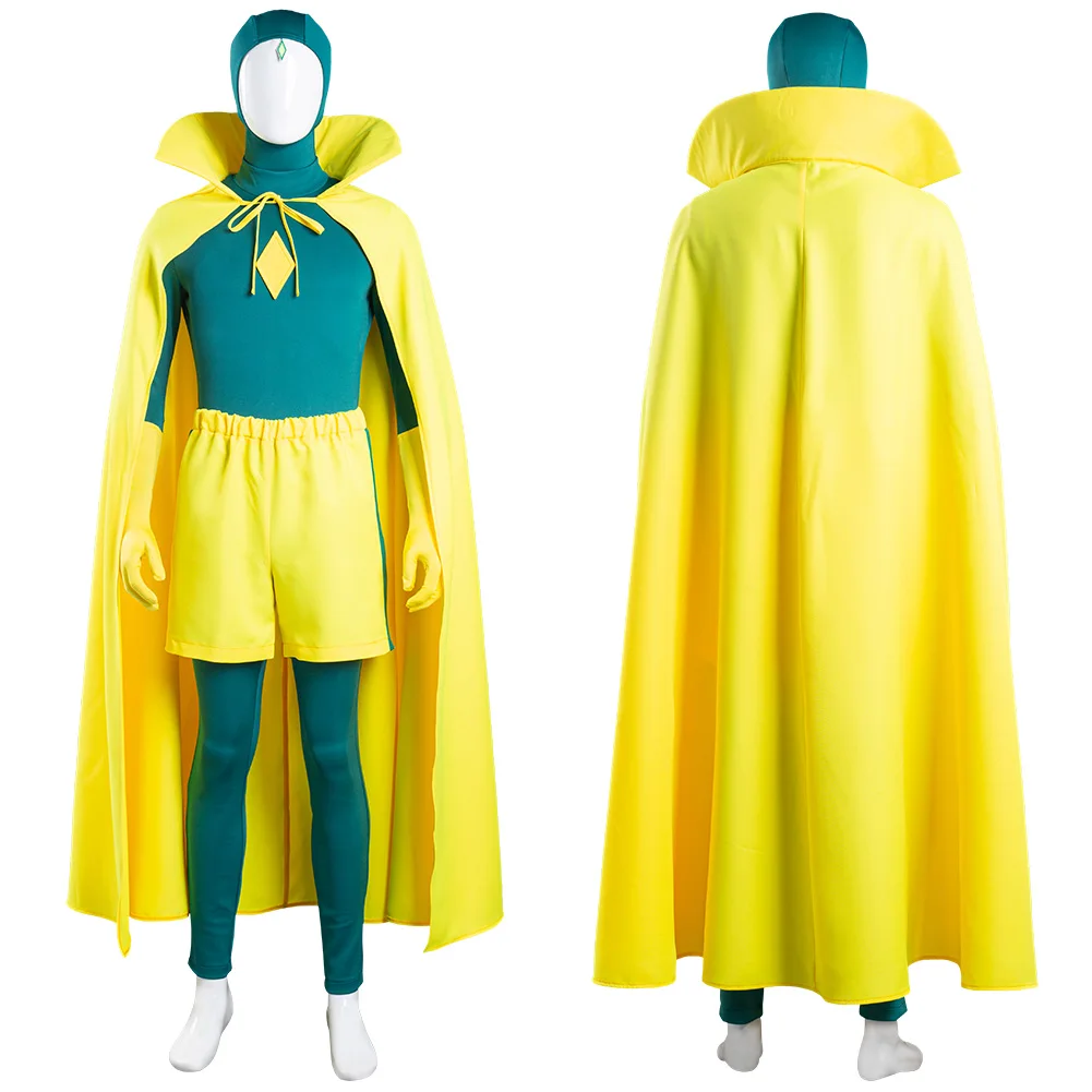 

Wanda Vision Cosplay Costume Jumpsuit Cloak Outfits Halloween Carnival Suit
