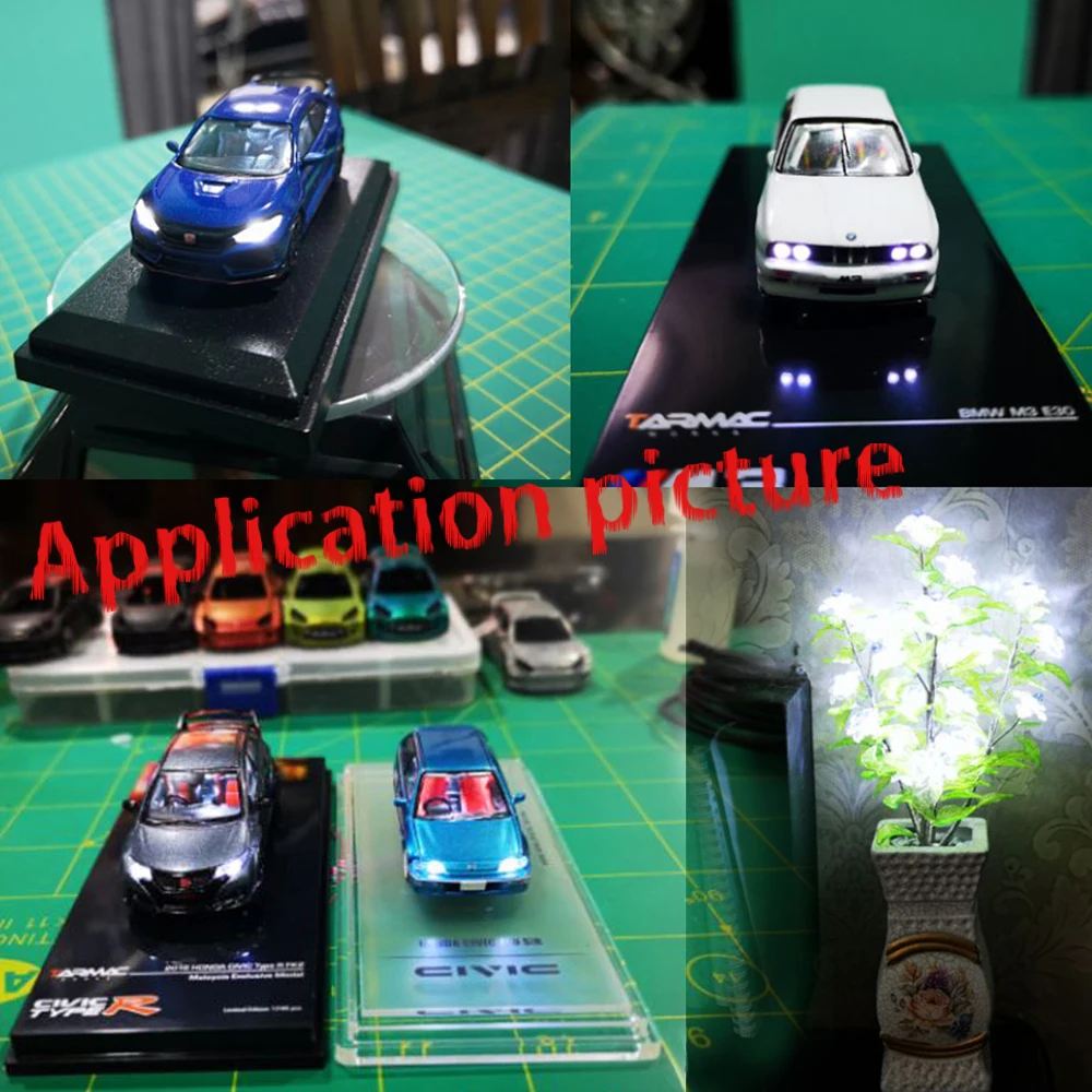 1206 SMD модель train HO N OO шкала предварительно спаянная micro litz проводной светодиодный провод 20 см