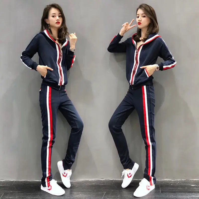 

Cotton sports suit women's autumn and winter new fashion foreign clothes loose casual two-piece tide
