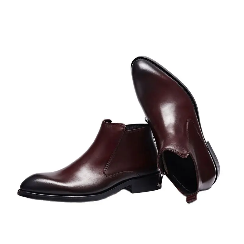 

Men's Shoes New for 2021 High Quality Men Ankle Boot Male Vinage Classic Dress Chelsea Winter Zipper Boot Size Shoes 37-44