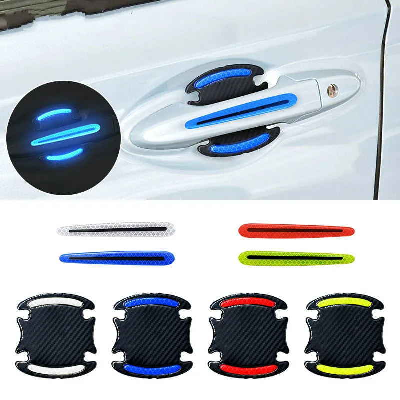 

Doofoto 3D Car Reflective Sticker Tape Reflector Fender Warning Bumper Strip Door Handle Bowl Cover Car Exterior Accessories
