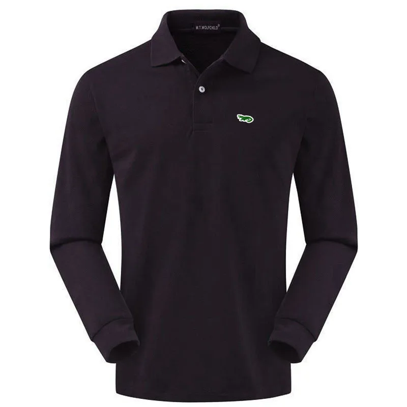 Мужские рубашки-поло с вышивкой и логотипом Повседневная брендовая спортивная