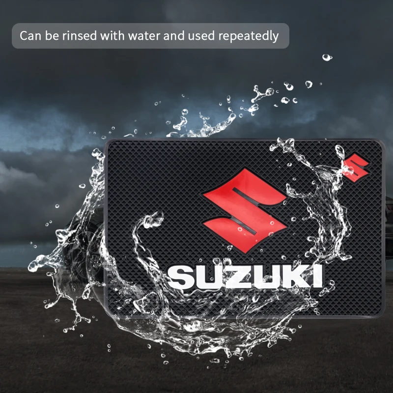 

Car dashboard anti-slip mat car logo decoration mobile mat for Suzuki-Kizashi JIMNY Swift-sport Alto Grand-Vitara Splash S-CROSS