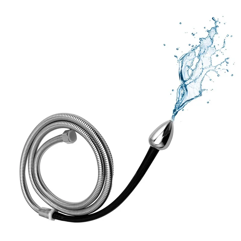 Dia 28mm metal Anus beads ball rubber tube hose flushable anal butt plug shower enema syringe cleaning fetish sex toy | Красота и