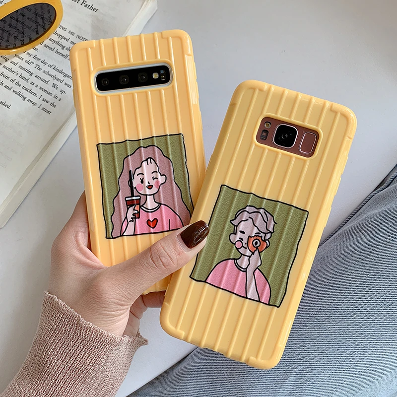 YHBBCASES мягкие чехлы для samsung Galaxy S10 Plus S8 S9 шикарный 3D Чемодан дизайнерский чехол Note 9|