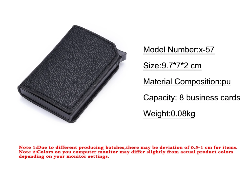 BISI GORO Carbon Fiber Anti-theft Card Holder RFID Pop-up Clutch Multi Men and Women Unisex Card Case Multi Smart Wallet