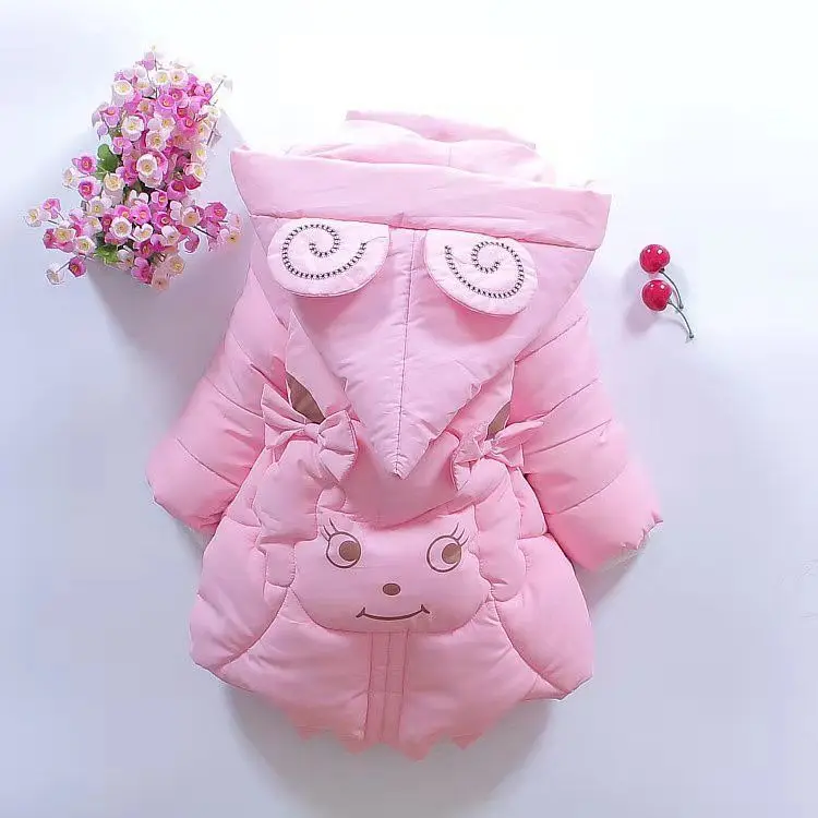 Пуховое пальто для девочек Новая зимняя детская утепленная верхняя одежда с