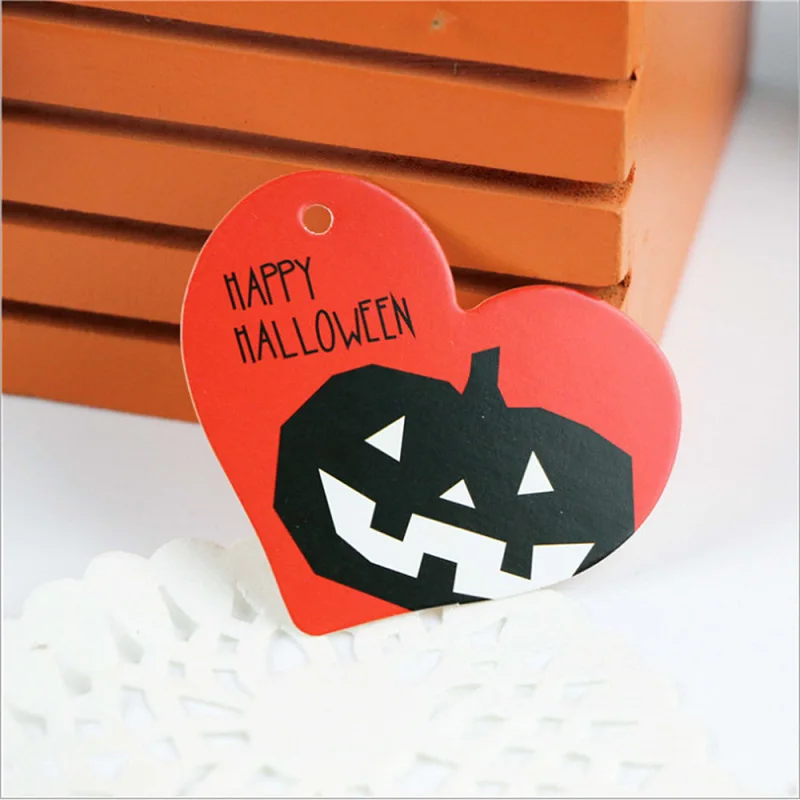 50 шт./лот украшения на Хэллоуин этикетки карты террора подарочная упаковка