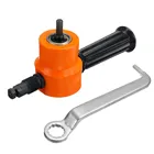 2 шт. двухголовочный резак Nibbler резак для листового металла приспособление для дрели с гаечным ключом детали инструмента оранжевый
