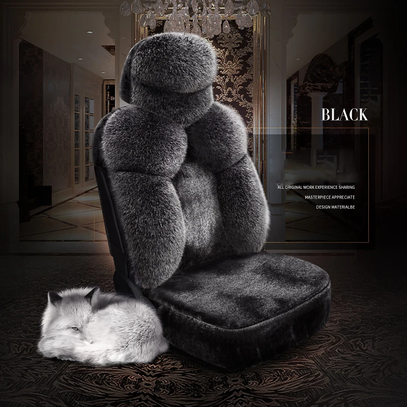 Роскошные универсальные осенне зимние теплые меховые шерстяные Чехлы для