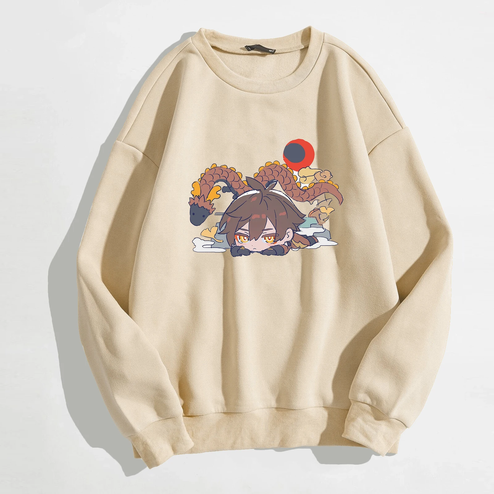 

Толстовка Женская/мужская оверсайз с длинным рукавом и принтом