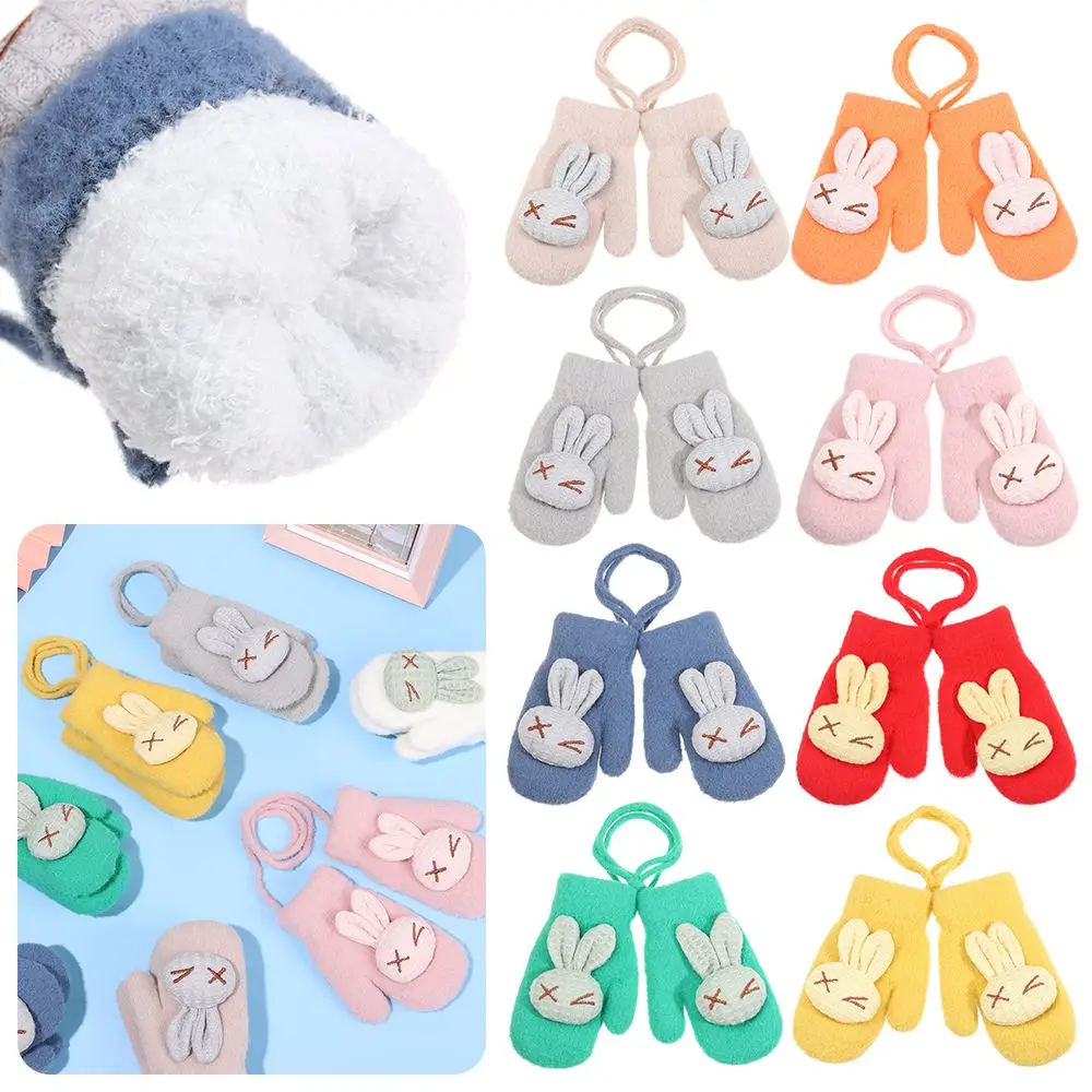 

Warm Cute Animal Bunny Thickened Winter Cartoon Mittens Gloves Creative