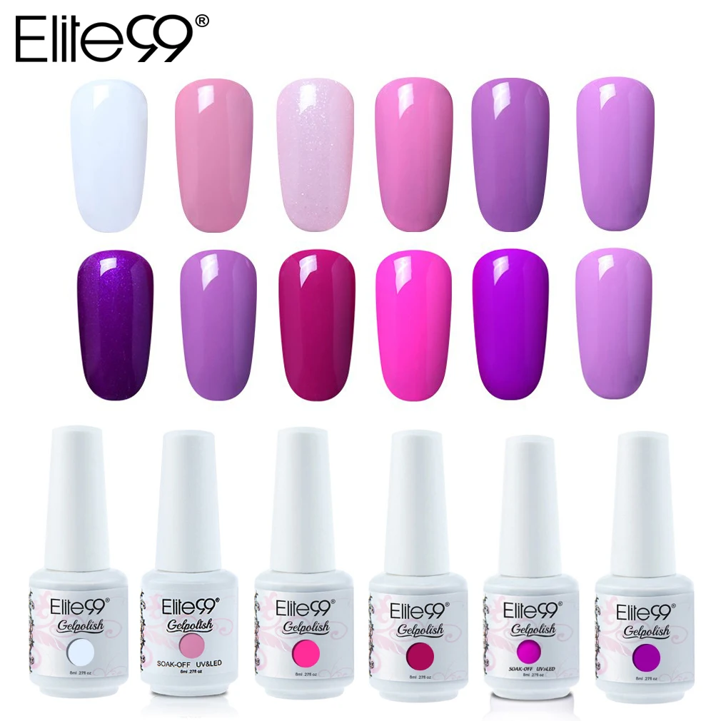 Elite99 8 мл УФ гель лак для ногтей светодиодный! Полупостоянная био Гели Soak Off Гель