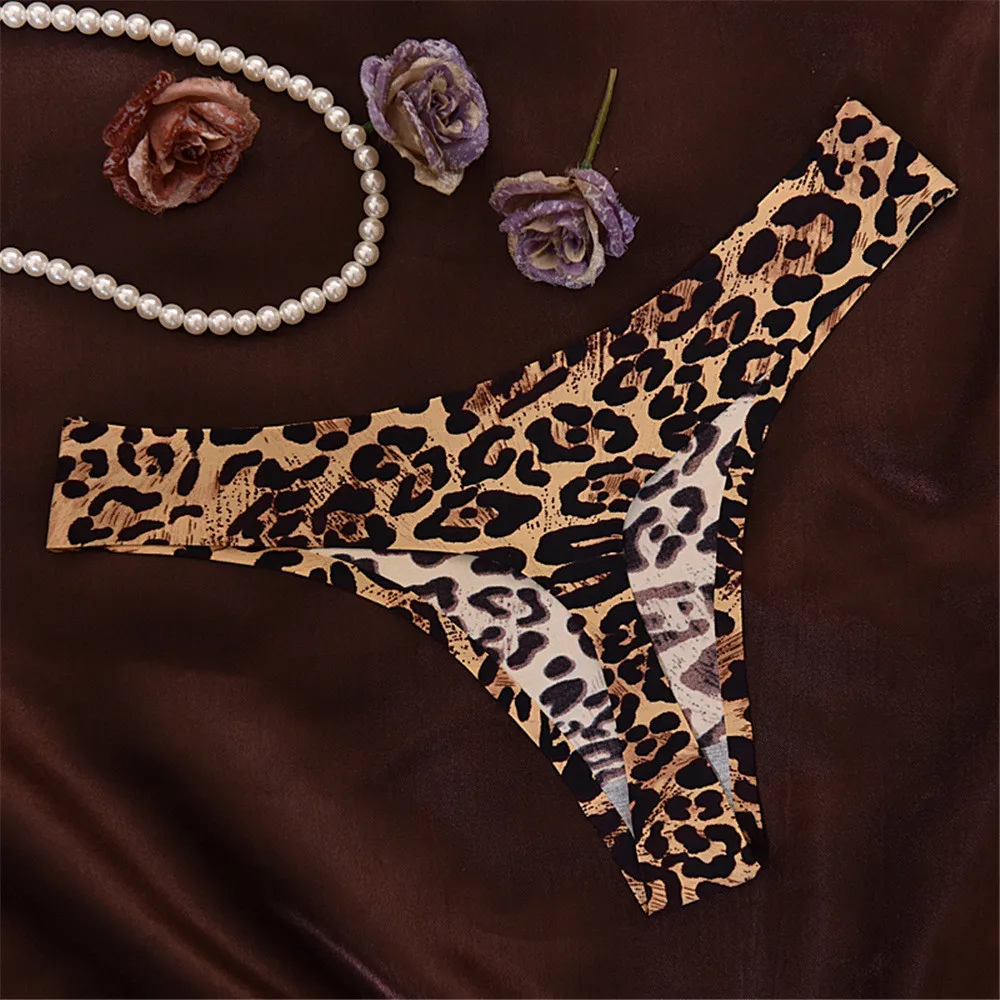 Women Panties Leopard Print G-String Sexy Cotton High Waist Underpant Woman Thong Female Underwear | Женская одежда