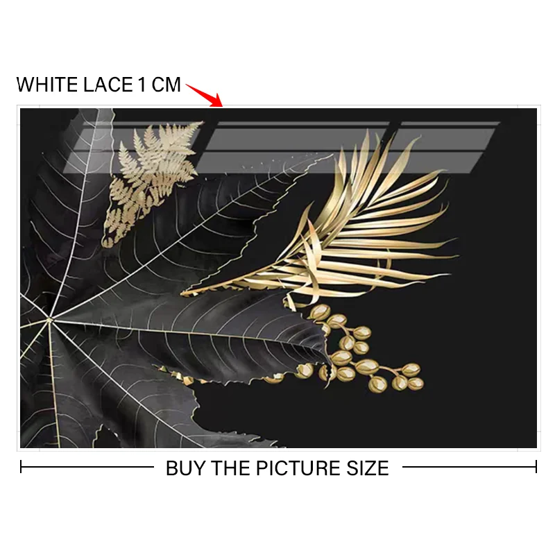 

Abstract Golden Luxury Leaf Plant Modern Nordic Posters Print Painting Color Style Art Wall Corridor Household Adornment Picture