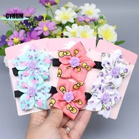 wholesale silk ribbon hair clips for girls hairpins headwear cute spinki do wlosow barrettes kids hanfu hair accessory s01 1