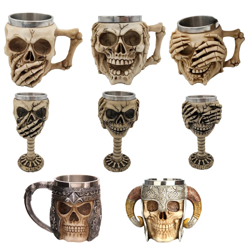 Кружка в стиле ретро с изображением черепа дракона|Кружки| |